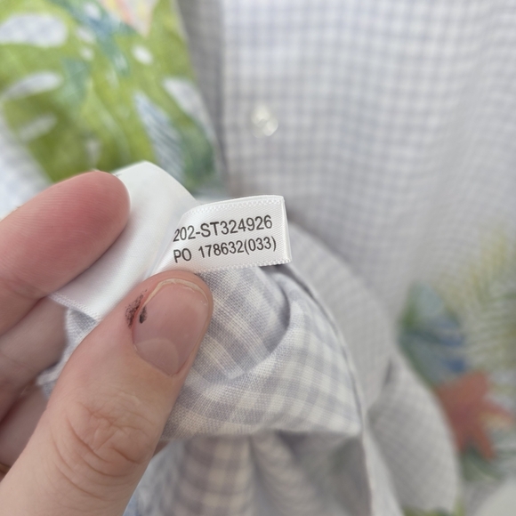 Tommy Bahama Men's White Grey Gingham Tropical 100% Linen Button Up Shirt Sz M - Picture 9 of 10